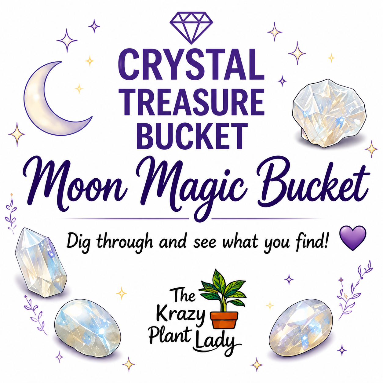 Moon Magic Crystal Treasure Bucket