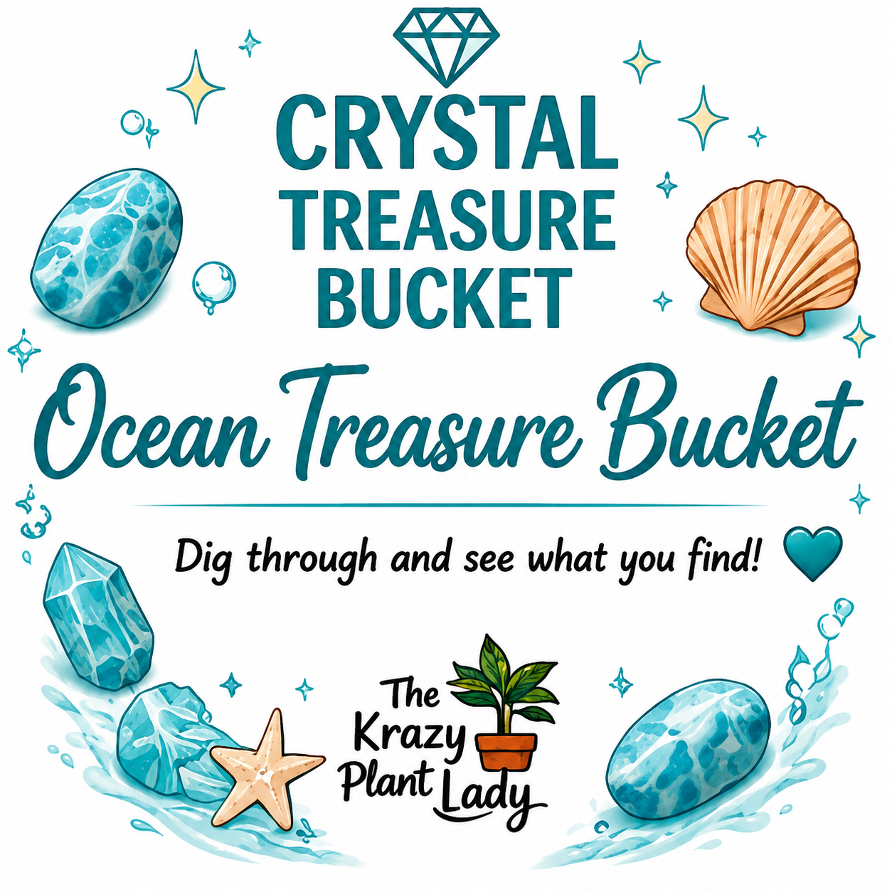 Ocean Crystal Treasure Bucket