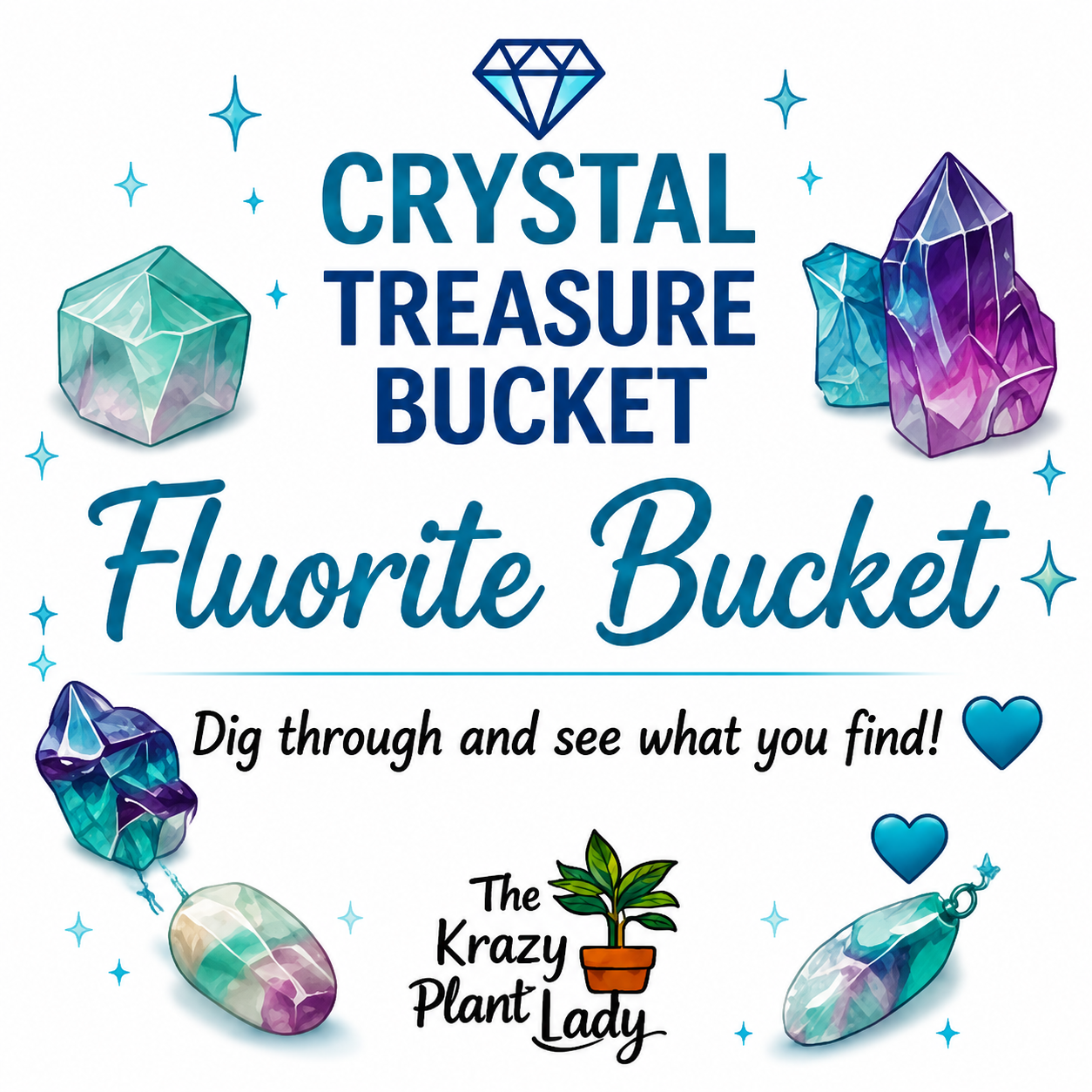 Fluorite Crystal Treasure Bucket