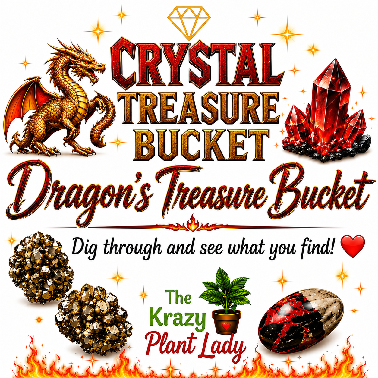 Dragon's Treasure Crystal Treasure Bucket