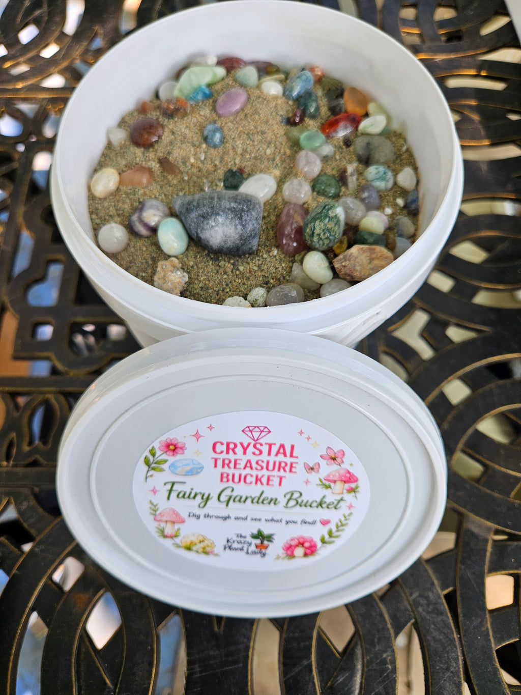 Fairy Garden Crystal Treasure Bucket