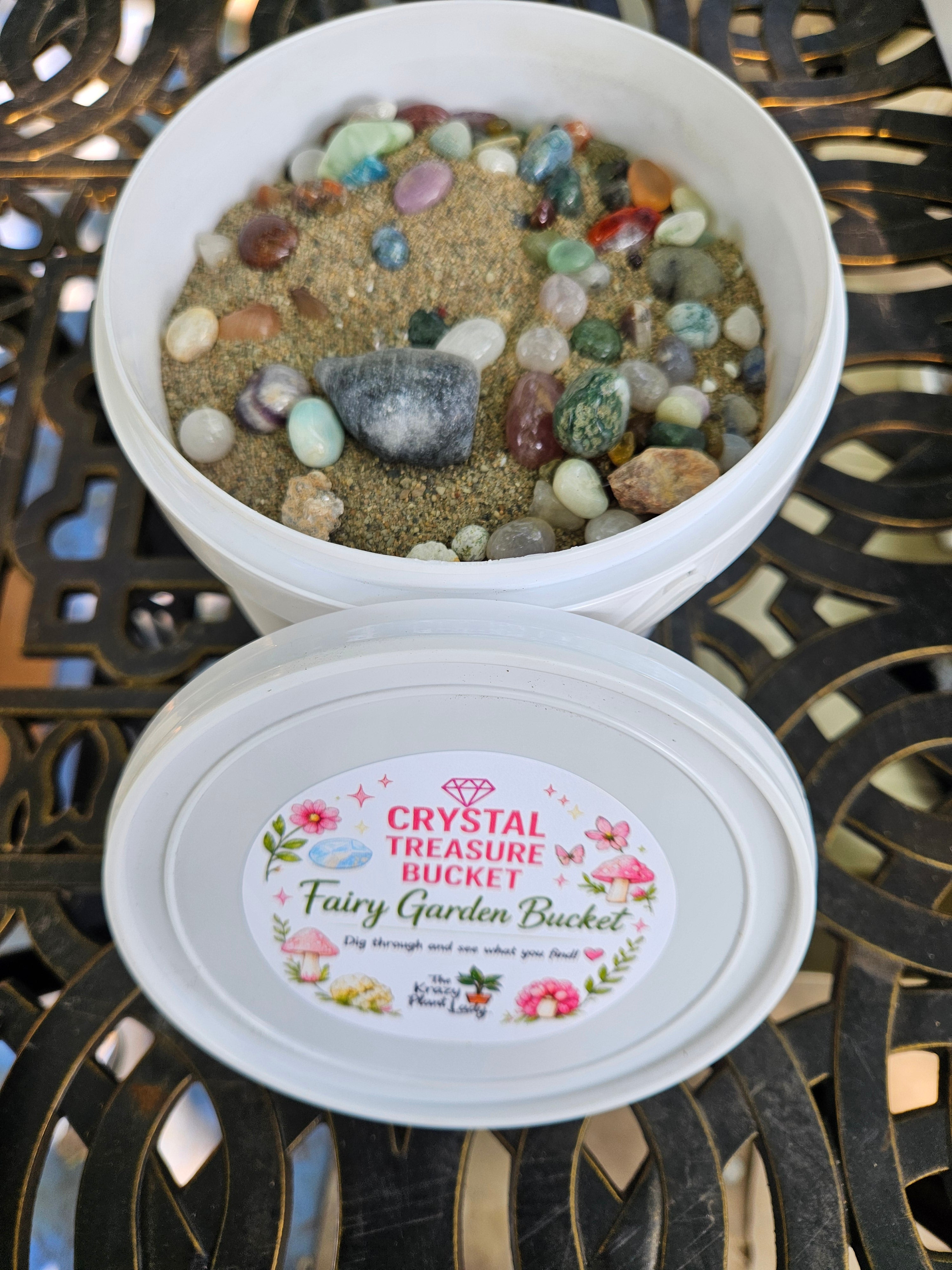 Fairy Garden Crystal Treasure Bucket